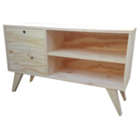 Rack LCD 120cm 1 Puertas Grandes y 2 Huecos