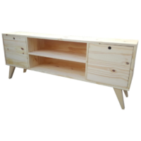 Rack LCD 120cm 2 Puertas Grandes y 2 Huecos