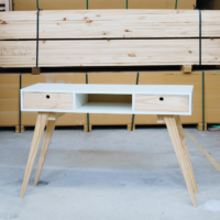 Escritorio Melamina 120cm 2 Cajones y 1 Hueco