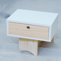 Mesa de Luz Flotante Melamina 1 Cajon