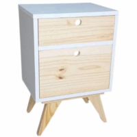 Mesa de Luz Melamina 1 Cajon y Puerta