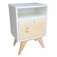 Mesa de Luz Melamina 1 Hueco y Puerta